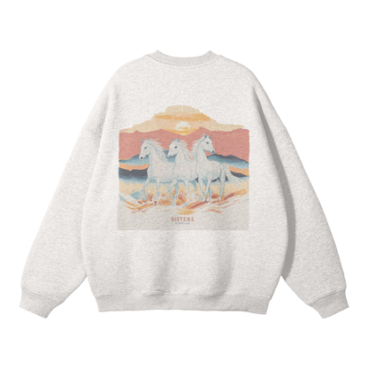 Painted Horses Crewneck Sweatshirt 🐴 🌊 🌅