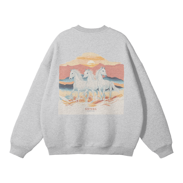 Painted Horses Crewneck Sweatshirt 🐴 🌊 🌅